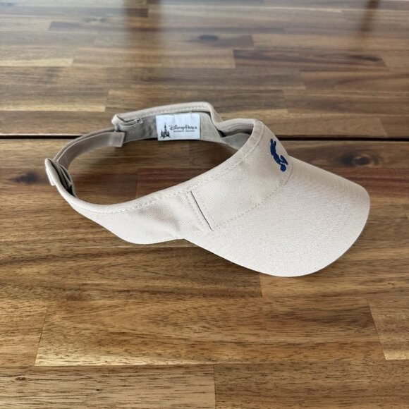 DISNEY PARKS Mickey Mouse Beige Tan Cotton Visor Cap Golf Sun Walt Disney World - Picture 3 of 10